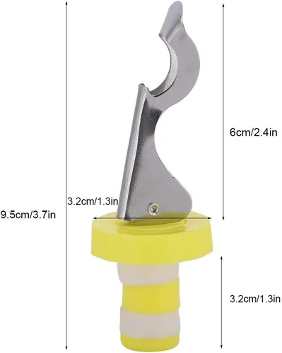 Vista 5 de Fydun Paquete de 10 tapones manuales universales para botellas de vino, tapón de sellado al vacío, sellador de vino, accesorios de cocina, amplia