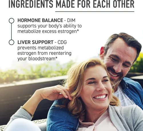 Vista 3 de D-glucarato de calcio con suplemento DIM, desintoxicación de estrógeno y equilibrio hormonal Detox & Cleanse, Hormonal Acne Menopause & CDG for