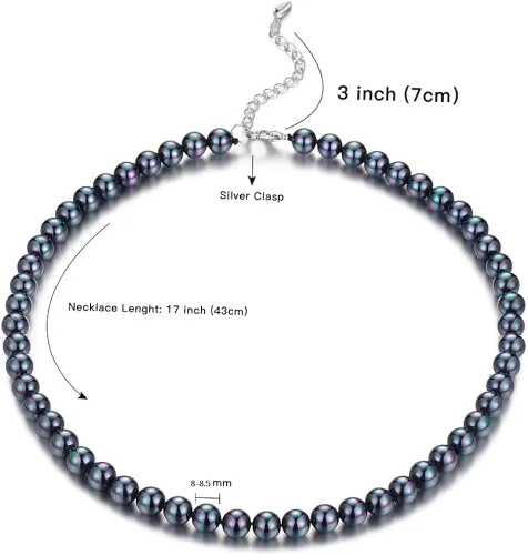 Vista 4 de BULINLIN - Gargantilla de cuentas con perlas, joyería de moda para cumpleaños, regalo para mujer