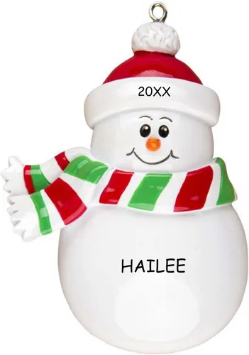 Vista 6 de Adorno navideño divertido de invierno personalizado (pingüino)