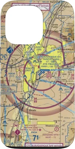 Vista 10 de Albuquerque (ABQ) Sectional Chart - Aviation Case for iPhone 17