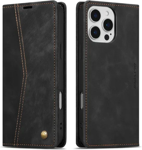 Vista 58 de QLTYPRI Para iPhone Air Case Wallet Con Tarjetero, Vintage PU Cuero Kickstand Cierre Magnético A Prueba De Golpes Folio Libro Funda Para IPhone 17
