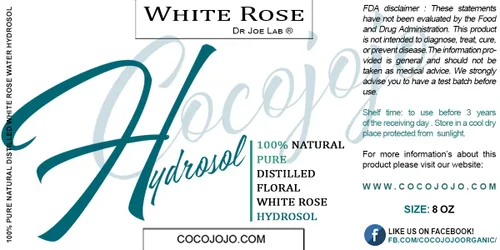 Vista 3 de Dr Joe Lab White Rose Water Hydrosol – Agua de rosas búlgara destilada natural pura agua de rosas veganas hidratantes en aerosol tonificante niebla