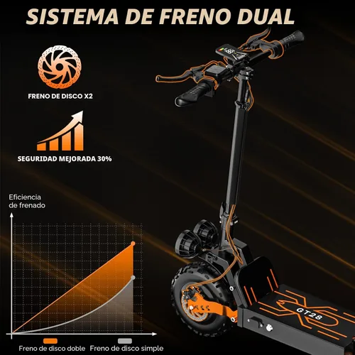 Vista 7 de Electric Scooter for Adults, 2400W & 1600W Off-Road Foldable E Scooter Dos 1600W gris oscuro