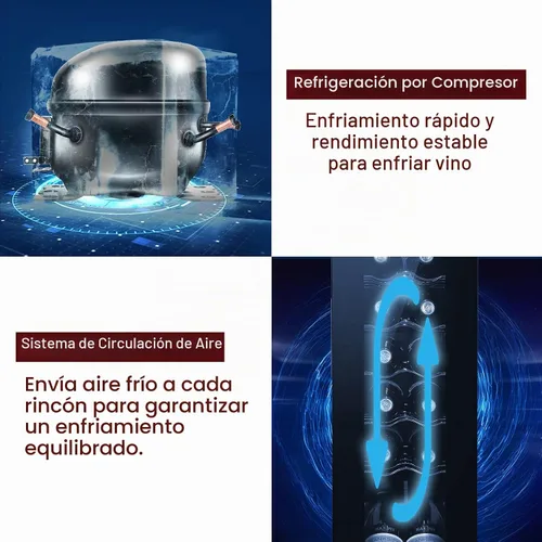Vista 6 de Winado - Refrigerador de vino con compresor de 12 botellas