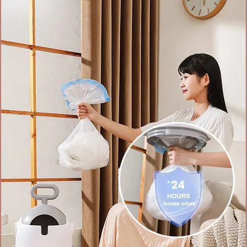 Vista 4 de Generic Cubo de pañales - Sistema de eliminación de pañales, sin olor, sin olor, blanco, 2.5L, 1 unidad