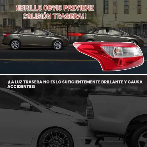 Vista 6 de Luz trasera compatible con Ford Focus Sedan 2012 2013 2014 con bombilla de repuesto FO2818151 (lado izquierdo del conductor)