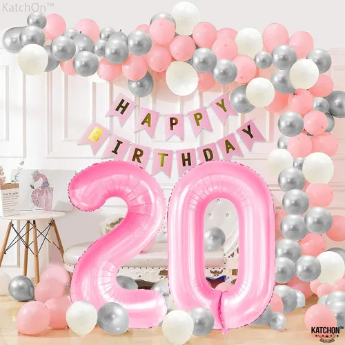 Vista 444 de KatchOn Globo negro del número 1 de 40 pulgadas, globo de feliz cumpleaños Large Mylar Number One Balloon for 1st Birthday Decorations, Foil