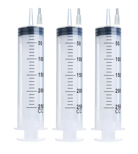 Vista 16 de Paquete de 3 jeringas de 0.7 fl oz con tapa, jeringas de plástico empaquetadas individualmente para laboratorios, medición de líquidos, alimentación