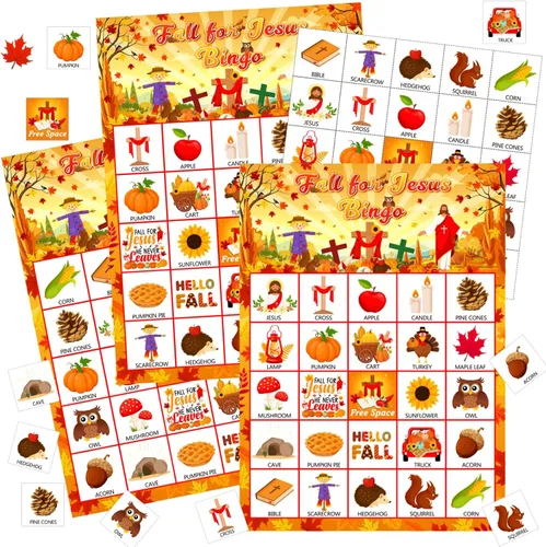 Vista 7 de Shappy Juego de 39 tarjetas de bingo de Pascua para niños y adultos, 28 jugadores, He is Risen, juego de fiesta, tarjetas de bingo bíblicas