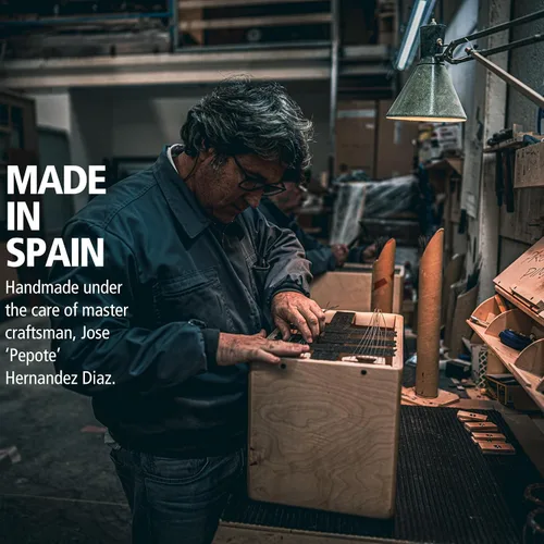 Vista 2 de Cajón de cuerdas Artisan Edition, Limba/Abedul Báltico — HECHO EN ESPAÑA — Línea Minera, 2 AÑOS DE GARANTÍA