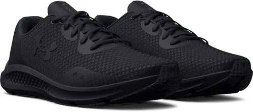 Vista 5 de Under Armour Charged Pursuit 3 - Tenis de correr para mujer, Negro