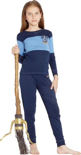 Vista 3 de Harry Potter Conjunto de pijama de algodón Quidditch House Crest para niños grandes