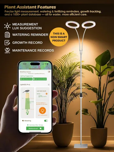 Vista 7 de Luces de crecimiento de 48W para plantas de interior, luz de planta LED de Blanco