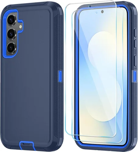 Vista 25 de ONOLA Funda para teléfono Samsung Galaxy S24 FE con protector de pantalla HD, funda para teléfono de servicio pesado resistente a golpes y caídas