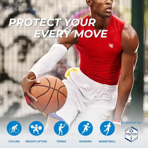 Vista 5 de LP SUPPORT 251Z - Manga de compresión para hombres/mujeres/jóvenes atletas, tendinitis, artritis, entrenamiento, fitness, baloncesto
