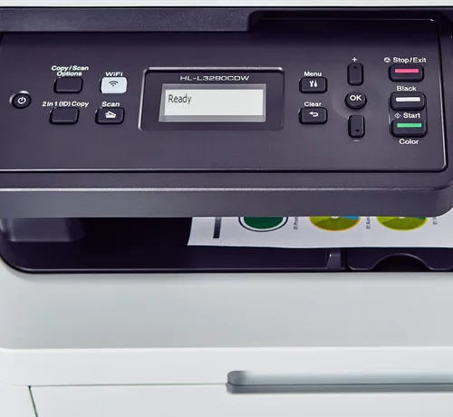 Vista 7 de Brother HL-L3290CDW Impresora láser digital compacta inalámbrica todo en uno, copia de escaneo de impresión, impresión dúplex, 600 x 2400 ppp