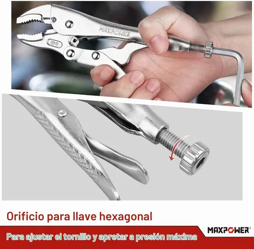 Vista 4 de MAXPOWER Juego de alicates de bloqueo de 5 piezas con bolsa de kit