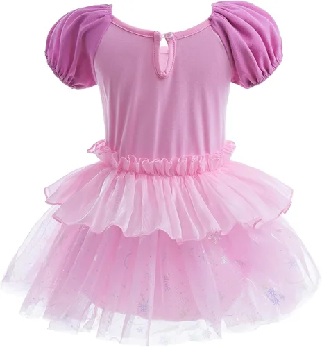Vista 10 de Vestidos de princesa para niñas pequeñas, disfraz de mameluco para cumpleaños, Navidad, Halloween con diadema de 0 a 18 meses
