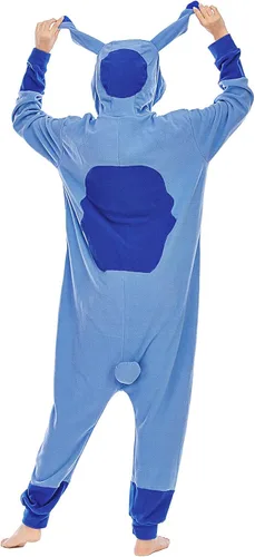 Vista 5 de NAITOKE Unisex Adult Stitch Onesie Pajamas Costume Animal Sleepwear for Halloween Party Daily