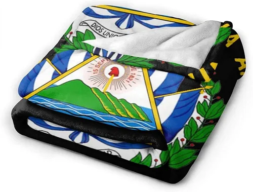 Vista 5 de Manta de microfibra suave y acogedora con bandera de El Salvador de 80 x 60 pulgadas para sofá y dormitorio