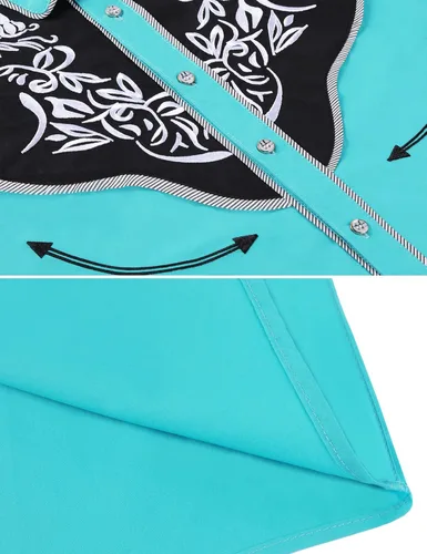 Vista 5 de Daupanzees Camisas bordadas de manga larga para hombre, ajustadas, casuales, con botones