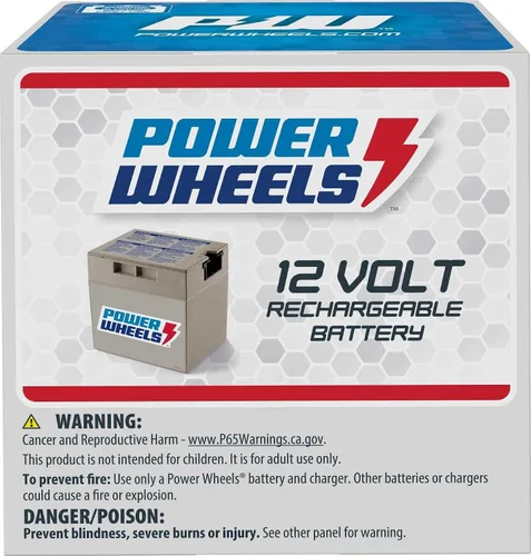 Vista 3 de Power Wheels Batería de repuesto de juguete para montar (12 voltios, 12 Ah, recargable para vehículos preescolares)