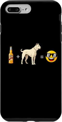 Vista 9 de iPhone 15 Plus Dogo Argentino + Beer Dog Dad Happy Men Pet Lover Case