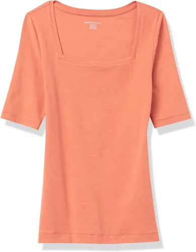 Vista 36 de Amazon Essentials - Camiseta de manga corta y cuello cuadrado para mujer