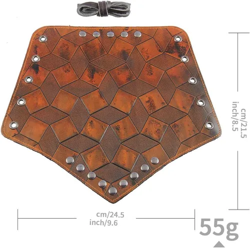 Vista 4 de Pulsera de cuero con guantelete medieval, muñequeras vikingas, guardias de tiro con arco, brazaletes de brazo ancho para mujeres y hombres, 2
