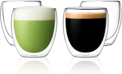 Vista 6 de LEMONSODA Vasos aislados de doble pared (8.5 onzas, 12 onzas) (12 onzas, juego de 4)