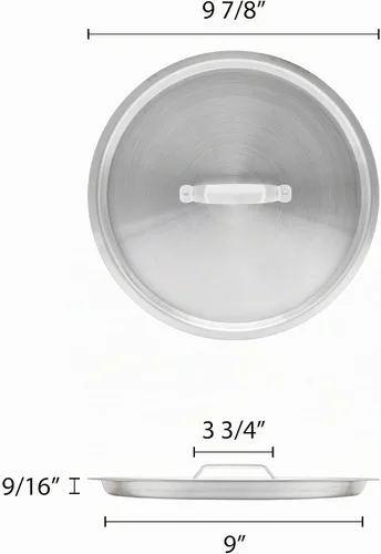 Vista 2 de Thunder Group Tapa para olla, 8 cuartos, color plateado