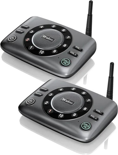 Vista 10 de Intercomunicadores inalámbricos manos libres para negocios en casa, sistema de intercomunicación de audio bidireccional mejorado para ancianos