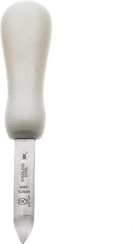 Vista 7 de Mercer Culinary Cuchillo para almejas con mango de polietileno, 3-1/4, blanco