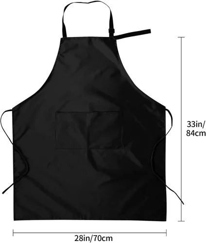 Vista 5 de Delantal personalizado con texto de nombre, delantales personalizados para mujeres y hombres, bolsillos ajustables de poliéster impermeables