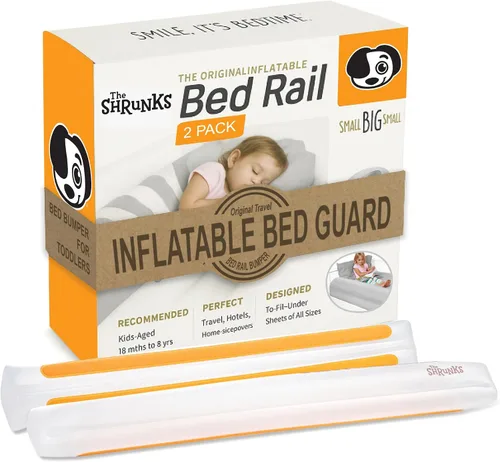 Vista 9 de Riel de cama de viaje – Parachoques de cama inflable para un sueño seguro y protección contra caídas Se adapta a camas individuales