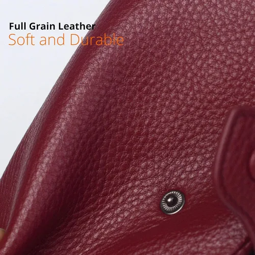 Vista 3 de Billeteras delgadas de cuero suave con bloqueo RFID para mujer, tarjetero de crédito con doble bolsillo con cremallera