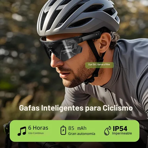 Vista 2 de Blackview - Lentes de sol Bluetooth, protección UV400, micrófono y altavoces integrados, compatible con asistente de voz, Bluetooth 5.4, lente D2