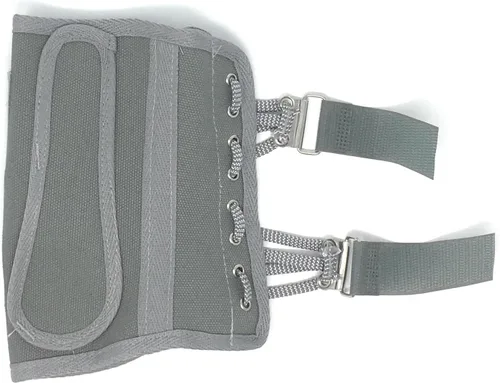 Vista 7 de OTC Férula para muñeca, cordones para la apertura, lienzo, ProChoice, gris, 2XS (mano izquierda)