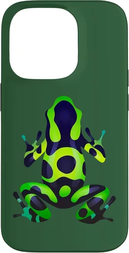Vista 17 de Green & Black Poison Dart Frog Colored Exotic Amphibian Pet Case for iPhone 16