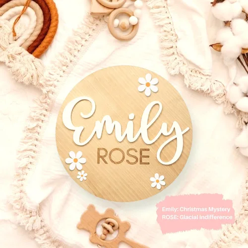 Vista 6 de Personalized Baby Announcement Sign, Baby Name Signs for Nursery, Newborn Announcement Sign, Birth Announcement Sign, Announcement Board for New