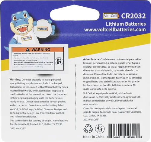 Vista 2 de CR2032 - Batería de litio de 3 V, paquete de 6 unidades, larga duración, sin mercurio, 7 años de vida útil