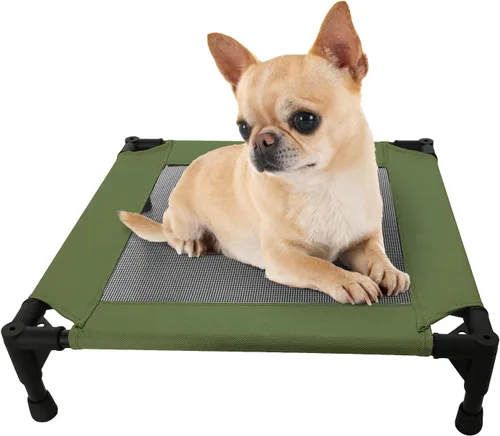 Vista 14 de Pozico Cama elevada para mascotas con malla transpirable para gatos y perros pequeños, cuna refrescante elevada para cachorros y gatitos, 18.9 x
