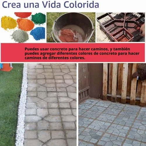Vista 6 de Anothera Paquete de 2 moldes reutilizables de 15.7 x 15.7 x 1.57 pulgadas, moldes para caminos de hormigón Pathmate, piedra escalonada