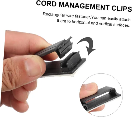 Vista 4 de Hemobllo Ganize Your Desk - 10 clips organizadores de cables autoadhesivos para auriculares, cables de cargador de teléfono
