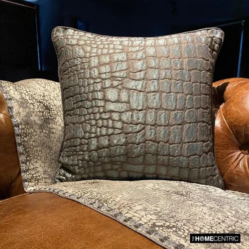 Vista 135 de The HomeCentric Funda de almohada con cremallera, funda de cojín azul de 12 x 12 pulgadas, funda de cojín de algodón bordado para sofá, diseño