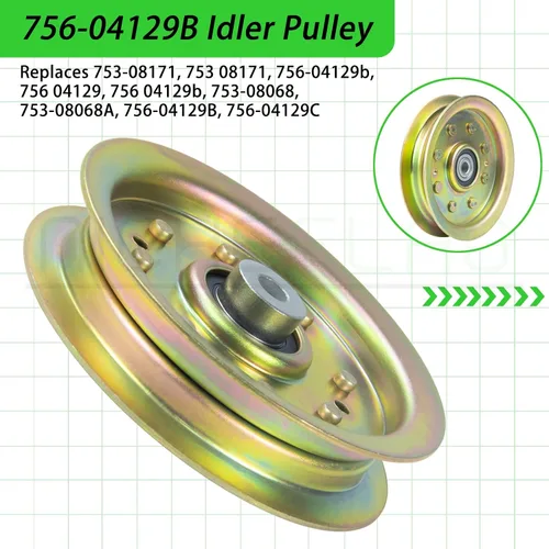 Vista 2 de 756-04129B Polea tensora para Cub Cadet 42" 50" RZT 50 LTX1040 1 Paquete
