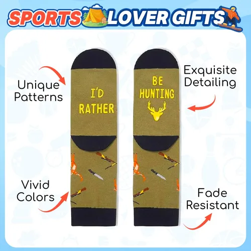 Vista 4 de HAPPYPOP Sports Gifts for Men Women - Rock Climbing Running Gifts, Running Hunting Socks