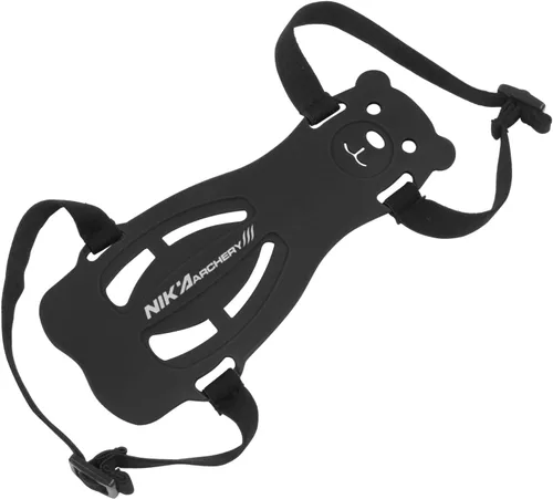 Vista 5 de Protector de brazo de tiro con arco ajustable 2 correas para jóvenes tiro práctica de caza