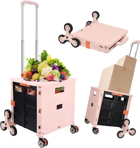 Vista 7 de Ruedas de Repuesto para Subir Escaleras para Carrito de Compras y Lavandería, Ruedas para Subir Escaleras de Carrito de Compras Triangular Trolley